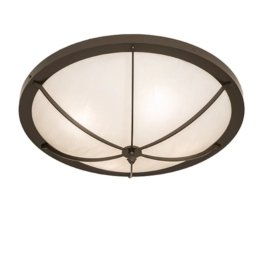 Meyda Tiffany Dominga 4 Light 24″ Wide Flush Mount Bowl Ceiling Fixture – Timeless Bronze Finish
