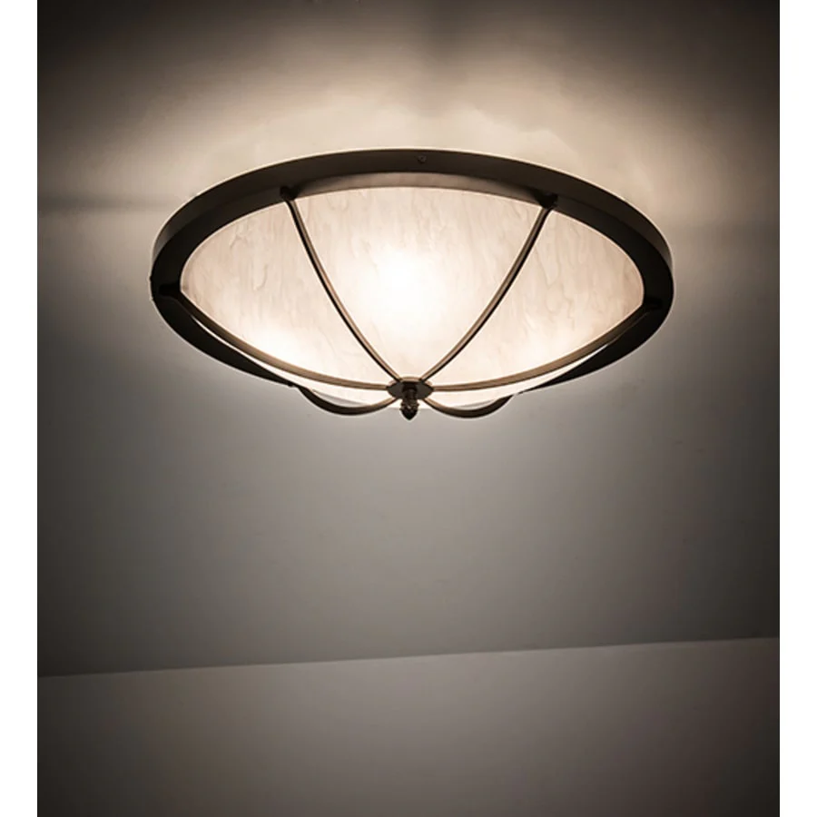 Meyda Tiffany Dominga 4 Light 24" Wide Flush Mount Bowl Ceiling Fixture - Timeless Bronze Finish - Image 2