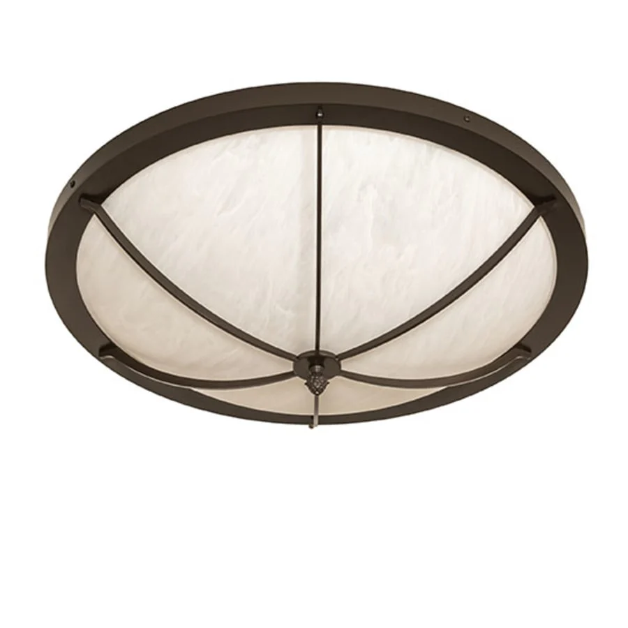 Meyda Tiffany Dominga 4 Light 24" Wide Flush Mount Bowl Ceiling Fixture - Timeless Bronze Finish - Image 3