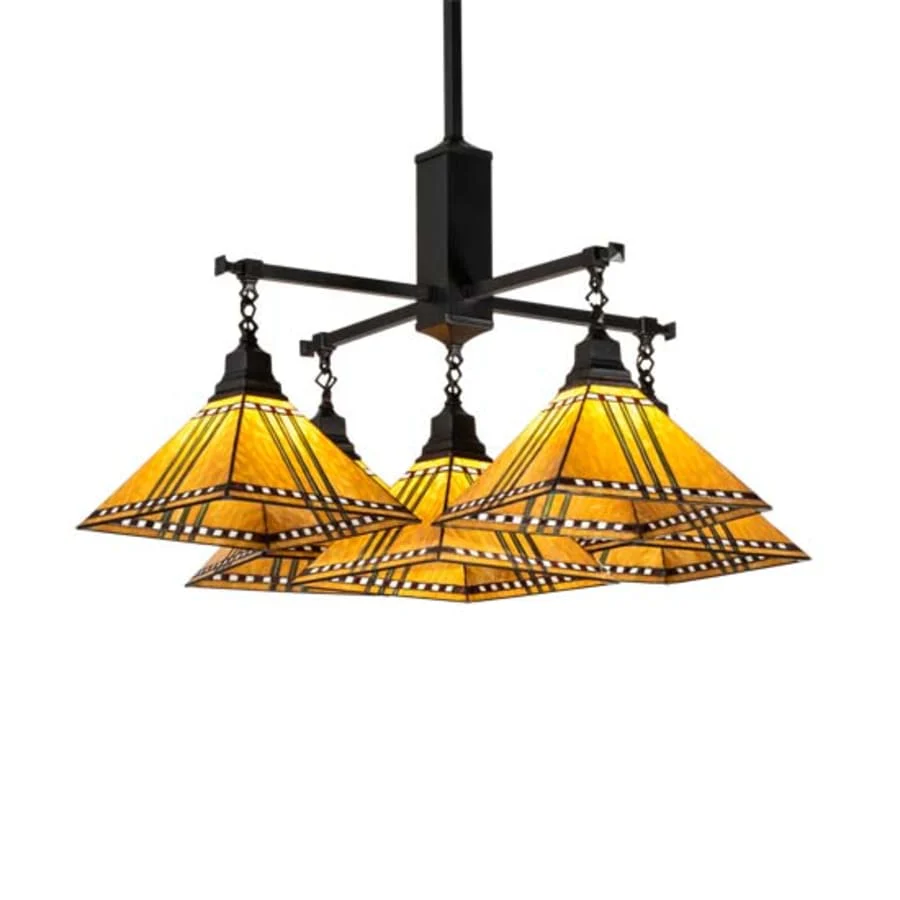 Meyda Tiffany Square Prairie Corn 5 Light 54" Wide Chandelier - Image 1