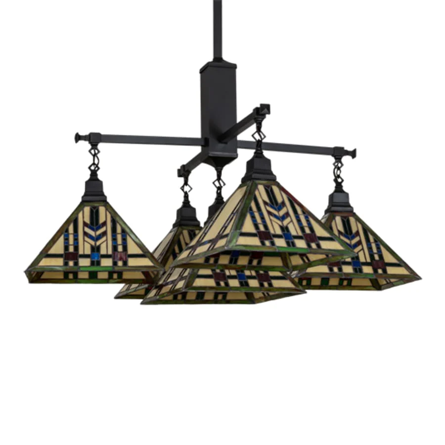 Meyda Tiffany Square Prairie Wheat 5 Light 54" Wide Chandelier - Image 3