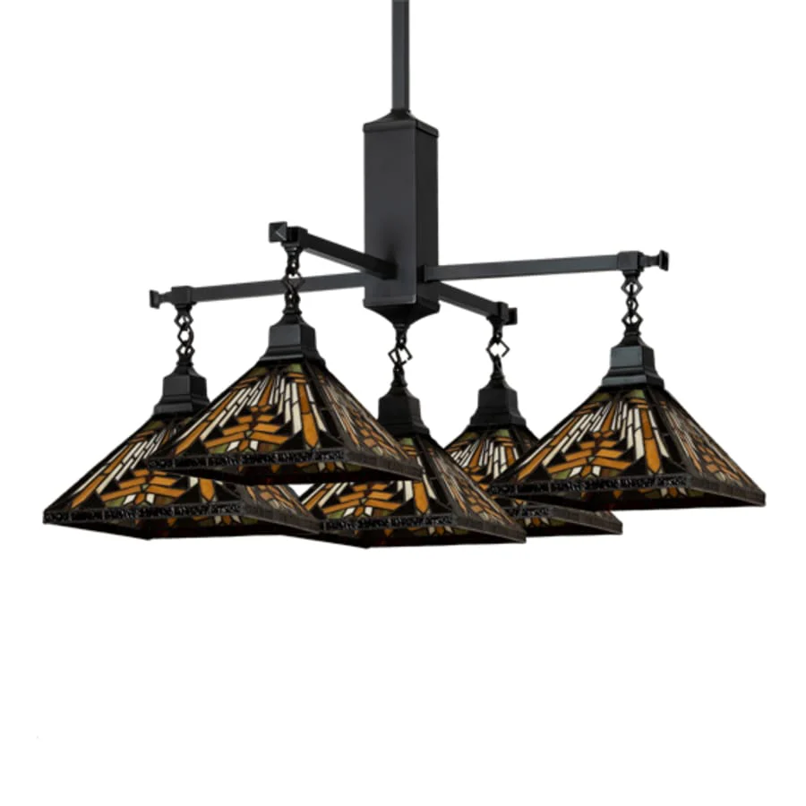 Meyda Tiffany Square Nuevo Mission 5 Light 51" Wide Chandelier - Image 3