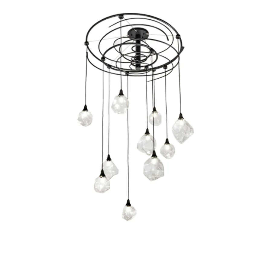 Meyda Tiffany 10 Light 55" Wide Abstract Multi Light Pendant - Image 1