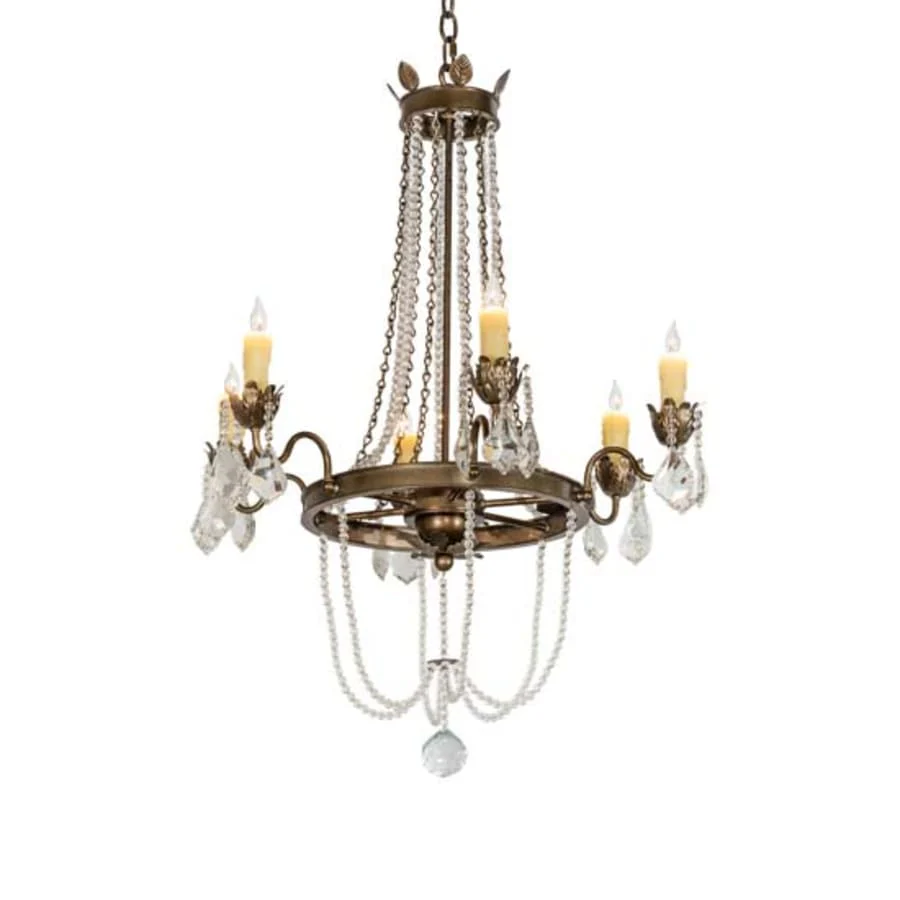 Meyda Tiffany Dominique 6 Light 28" Wide Crystal Candle Style Chandelier - Image 1