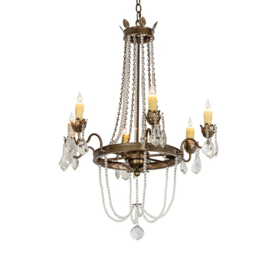 Meyda Tiffany Dominique 6 Light 28" Wide Crystal Candle Style Chandelier - Image 2