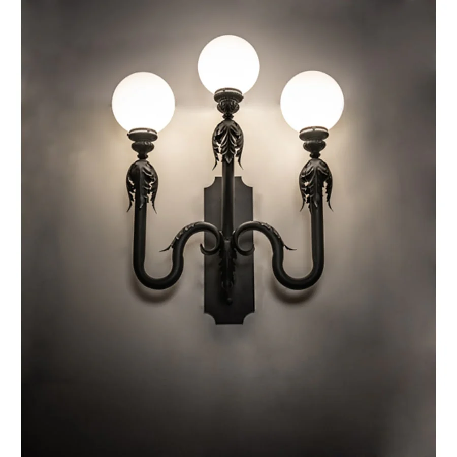 Meyda Tiffany Strasbourg 3 Light 36" Tall Wall Sconce - Image 1