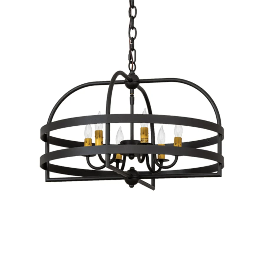 Meyda Tiffany Aldari 6 Light 23" Wide Taper Candle Style Chandelier - Image 3