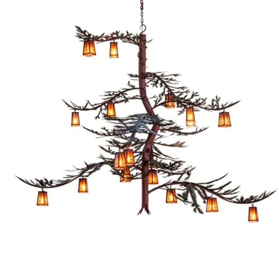 Meyda Tiffany Long Pine Branch 18 Light 79" Wide Chandelier - Image 1