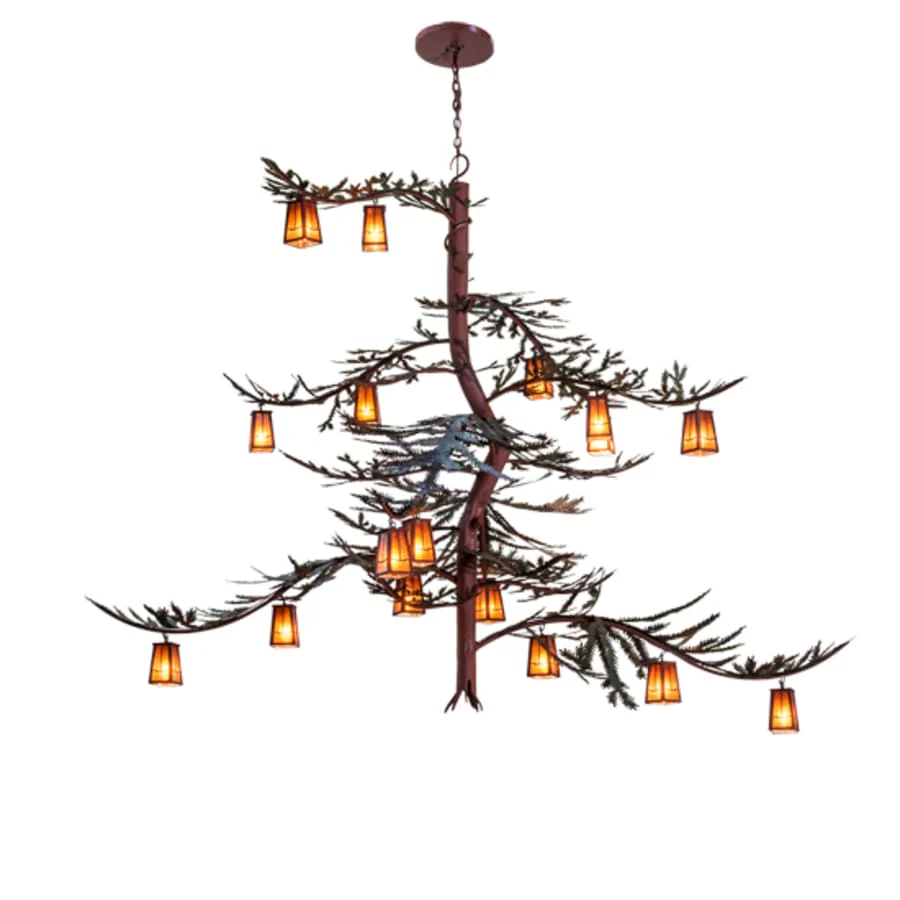 Meyda Tiffany Long Pine Branch 18 Light 79" Wide Chandelier - Image 2