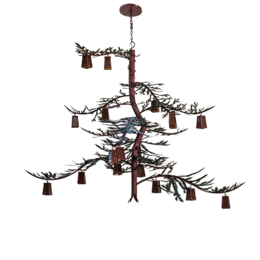 Meyda Tiffany Long Pine Branch 18 Light 79" Wide Chandelier - Image 3