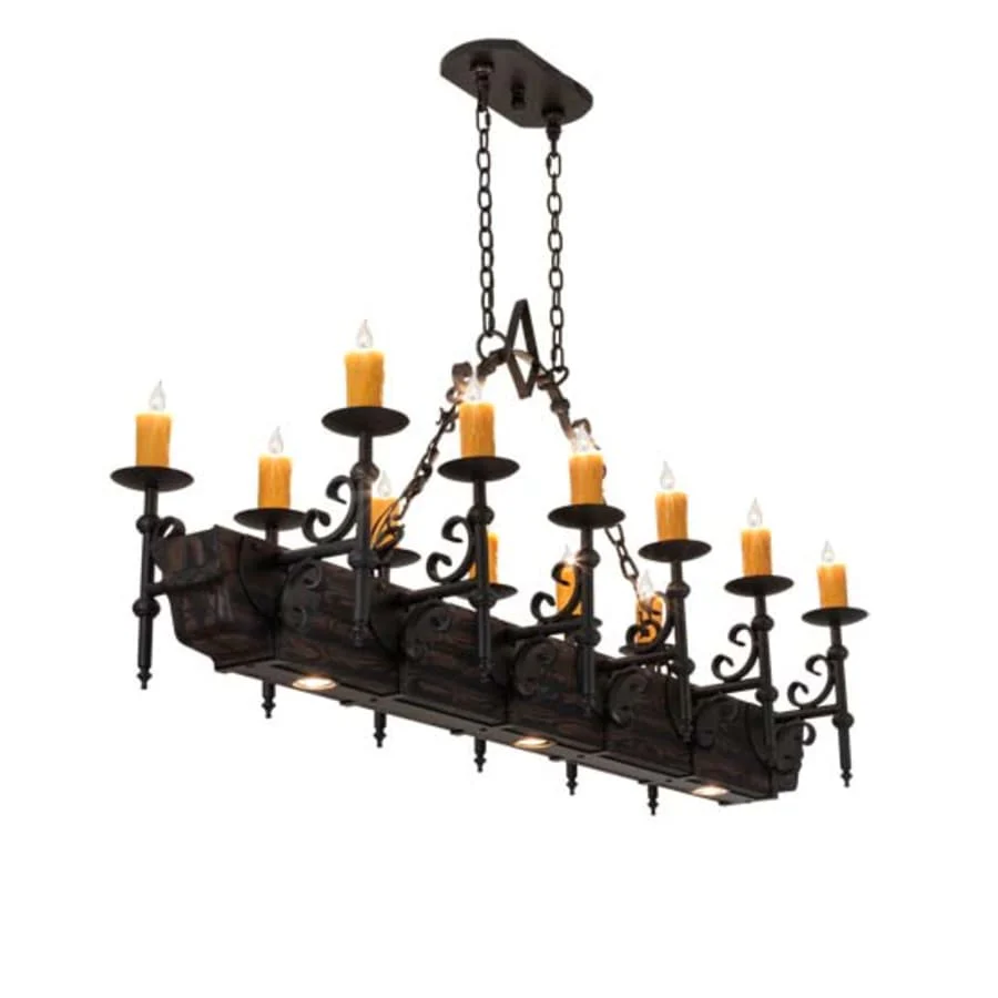 Meyda Tiffany Long Tudor 12 Light 60" Wide Taper Candle Style Chandelier - Image 1