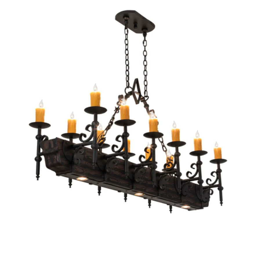 Meyda Tiffany Long Tudor 12 Light 60" Wide Taper Candle Style Chandelier - Image 2