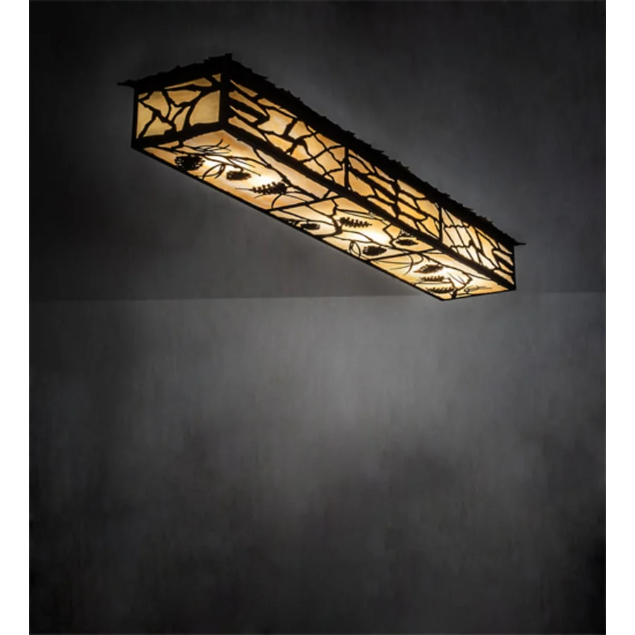 Meyda Tiffany Whispering Pines 6 Light 63" Wide Flush Mount Ceiling Fixture - Image 2