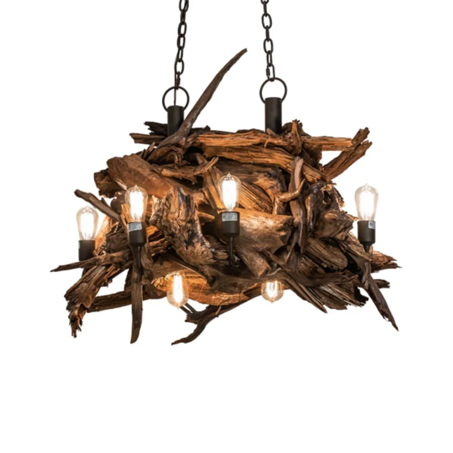 Meyda Tiffany Long Driftwood 8 Light 26" Wide Abstract Chandelier - Image 2