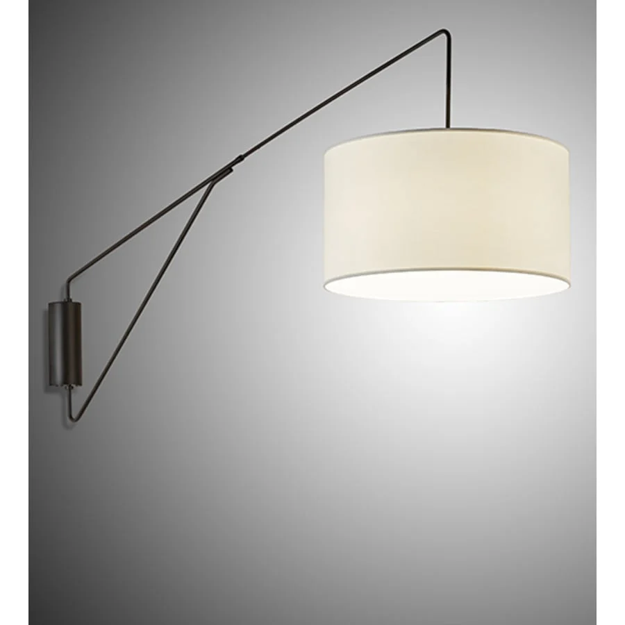 Meyda Tiffany Cilindro Textrene 34" Tall Wall Sconce with Shade - Image 1