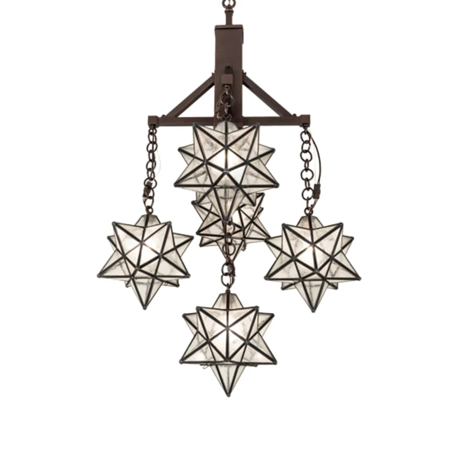 Meyda Tiffany Moravian Star 5 Light 26" Wide Chandelier - Image 2