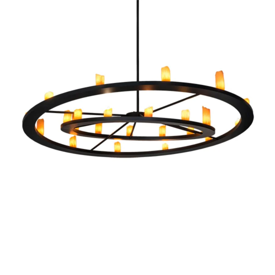 Meyda Tiffany Donner 24 Light 95" Wide Pillar Candle Ring Chandelier - Image 2