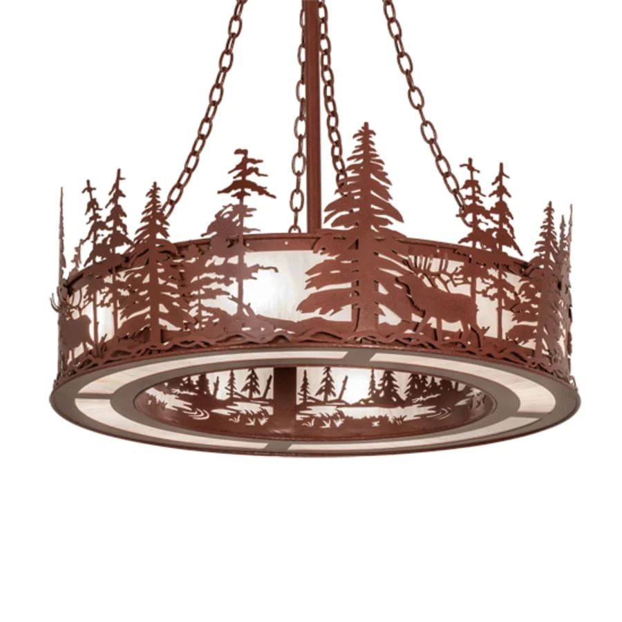 Meyda Tiffany 8 Light 36" Wide Abstract Pendant - Image 1