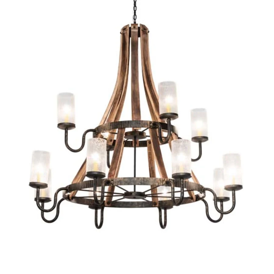 Meyda Tiffany Barrel Stave 12 Light 61″ Wide Chandelier