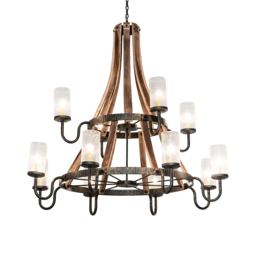 Meyda Tiffany Barrel Stave 12 Light 61" Wide Chandelier - Image 2