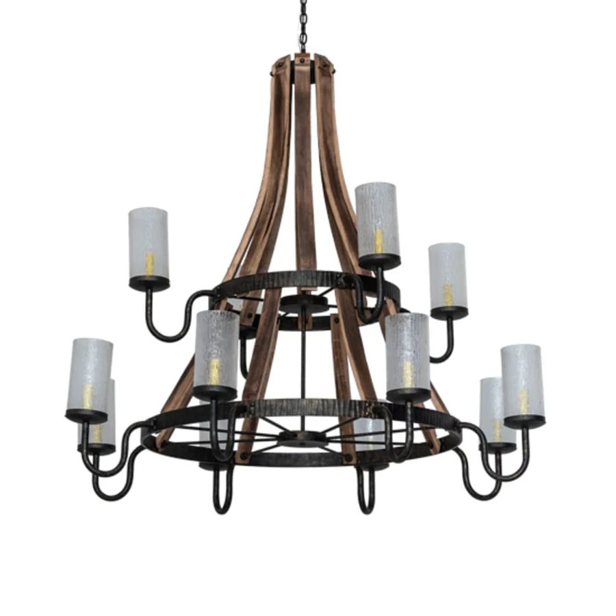 Meyda Tiffany Barrel Stave 12 Light 61" Wide Chandelier - Image 3