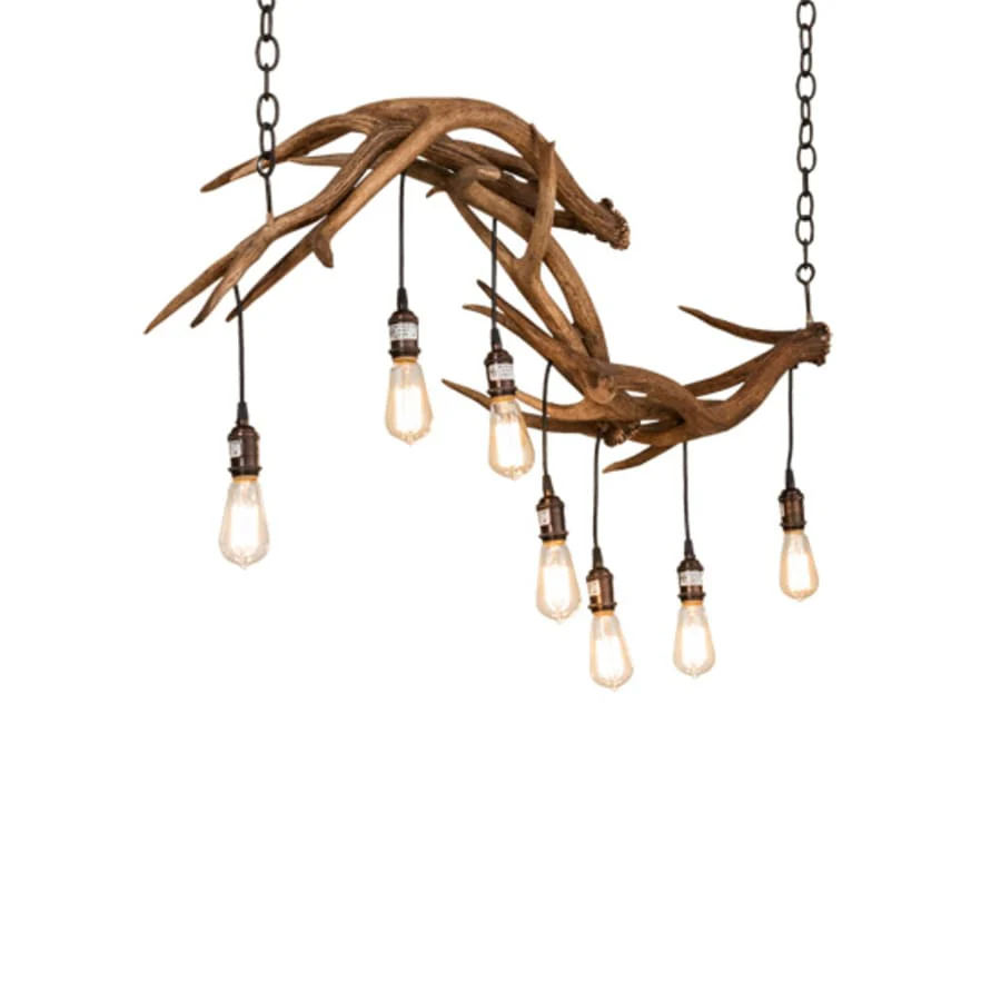 Meyda Tiffany Long Antlers 7 Light 52" Wide Antler Linear Chandelier - Image 2