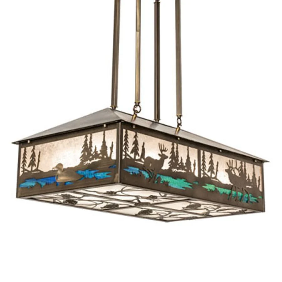 Meyda Tiffany 8 Light 36" Wide Linear Pendant - Image 1