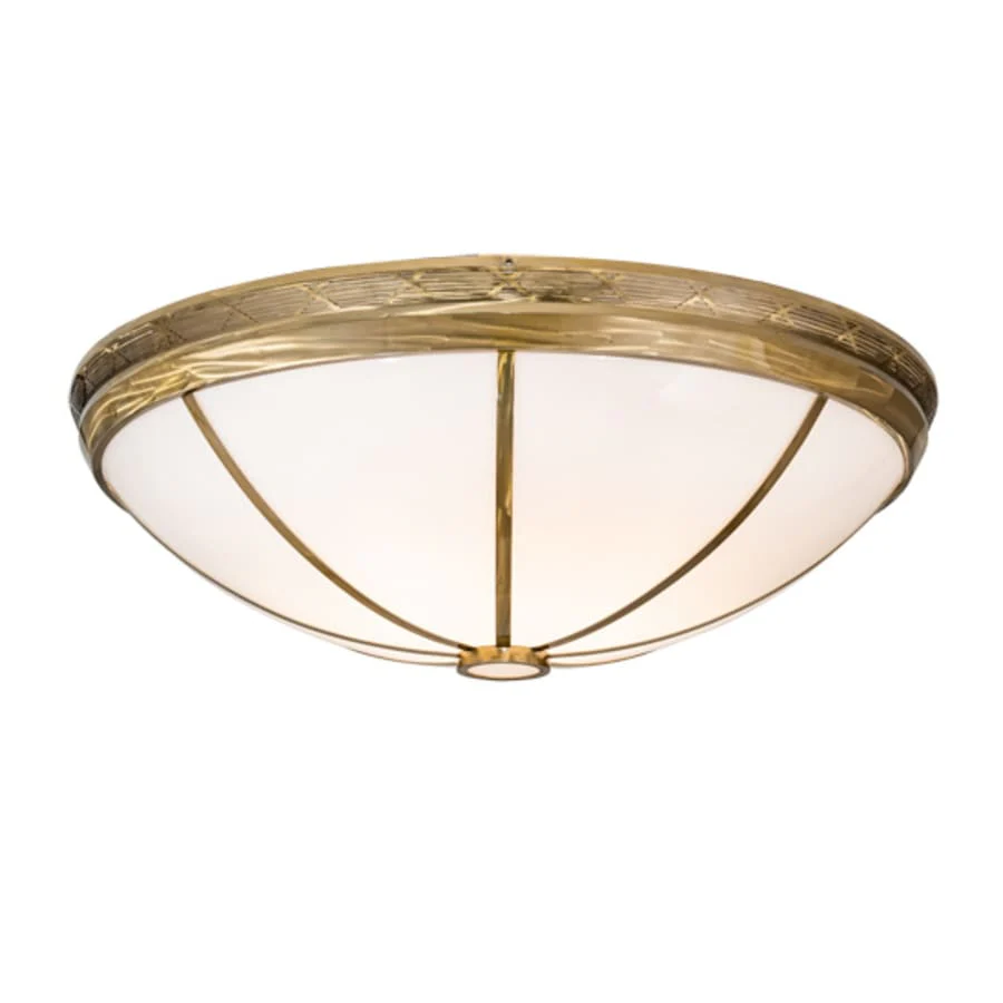 Meyda Tiffany Kahe 12 Light 60" Wide Flush Mount Bowl Ceiling Fixture - Brass Finish - Image 1
