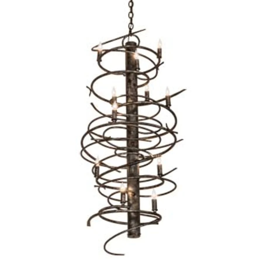 Meyda Tiffany Cyclone 12 Light 21" Wide Taper Candle Abstract Chandelier - Image 1
