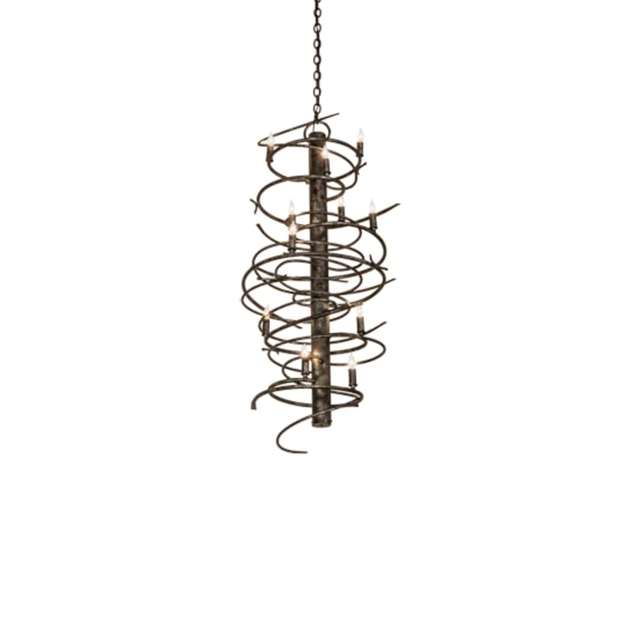 Meyda Tiffany Cyclone 12 Light 21" Wide Taper Candle Abstract Chandelier - Image 2