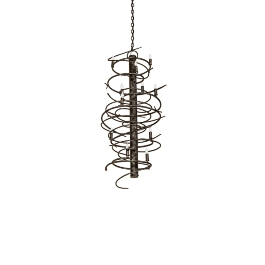 Meyda Tiffany Cyclone 12 Light 21" Wide Taper Candle Abstract Chandelier - Image 3