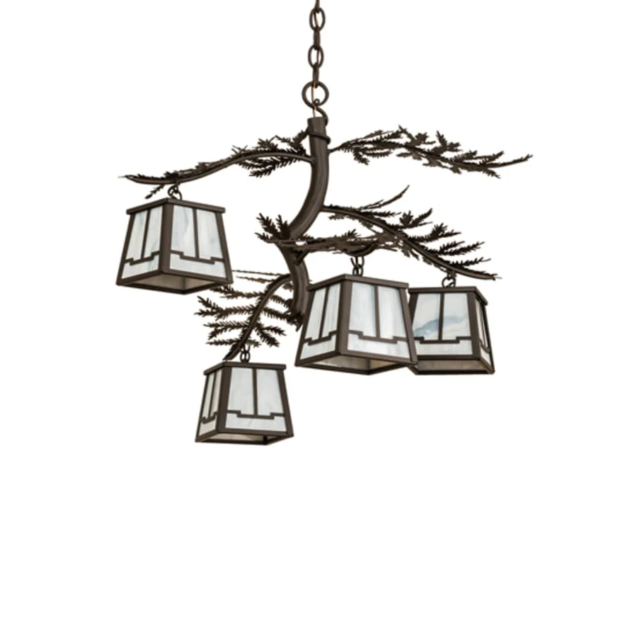 Meyda Tiffany Pine Branch 4 Light 26" Wide Chandelier - Image 3