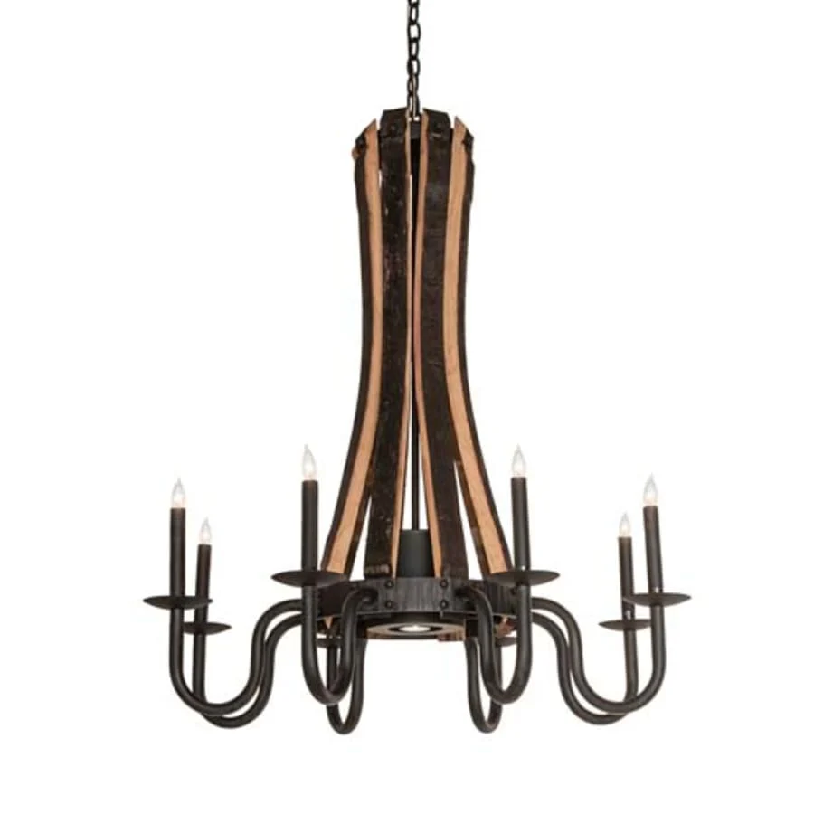 Meyda Tiffany Barrel Stave 8 Light 35" Wide Taper Candle Style Chandelier - Image 1