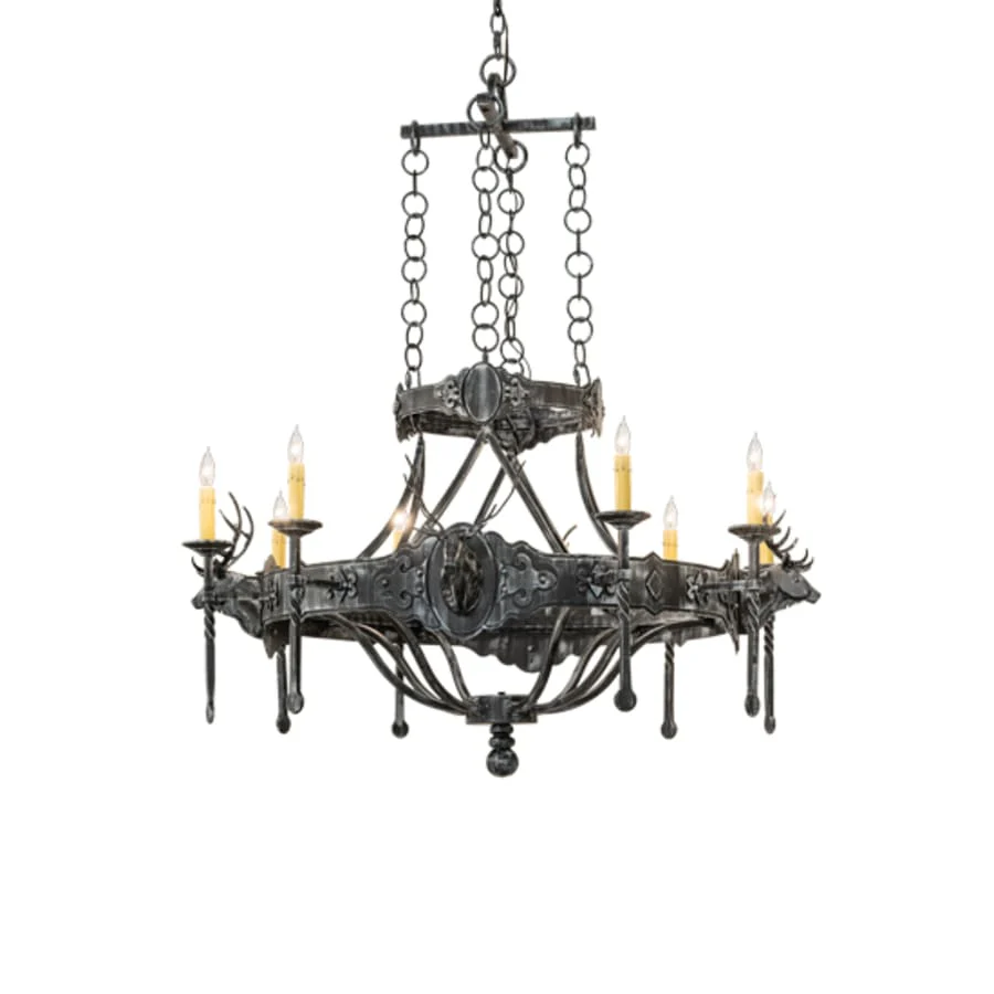 Meyda Tiffany Stag 8 Light 40" Wide Taper Candle Style Chandelier - Image 2