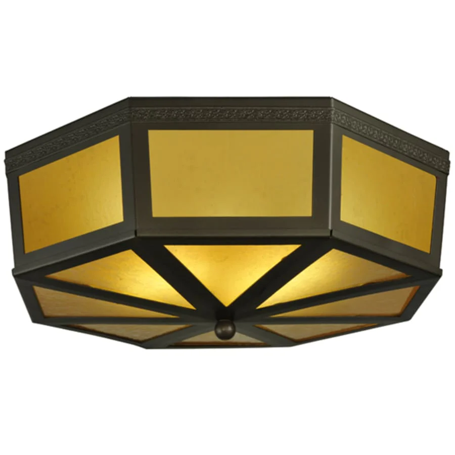 Meyda Tiffany Eltham 2 Light 16" Wide Flush Mount Drum Ceiling Fixture - Image 1