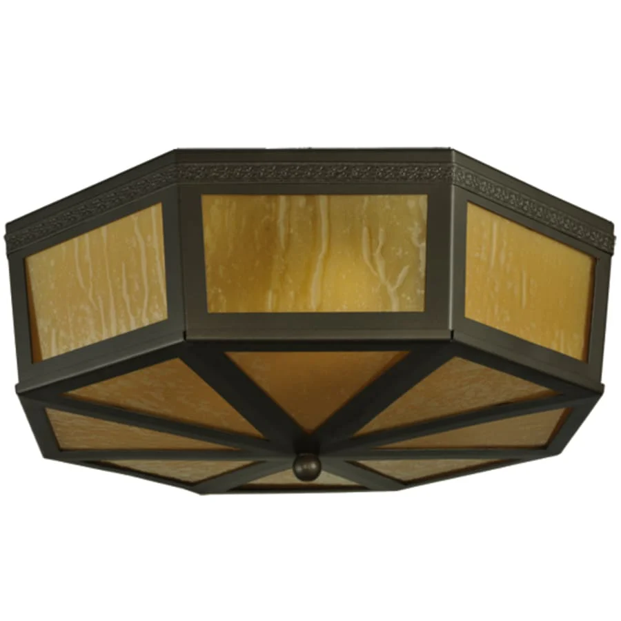 Meyda Tiffany Eltham 2 Light 16" Wide Flush Mount Drum Ceiling Fixture - Image 2