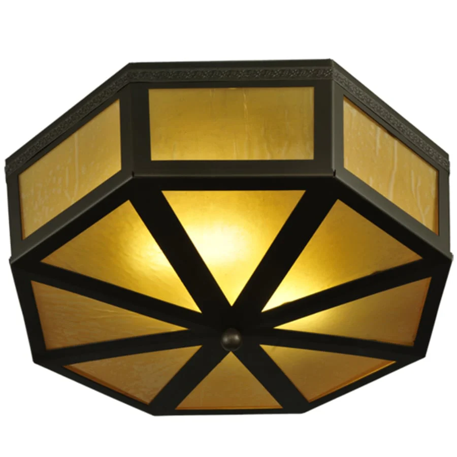 Meyda Tiffany Eltham 2 Light 16" Wide Flush Mount Drum Ceiling Fixture - Image 3