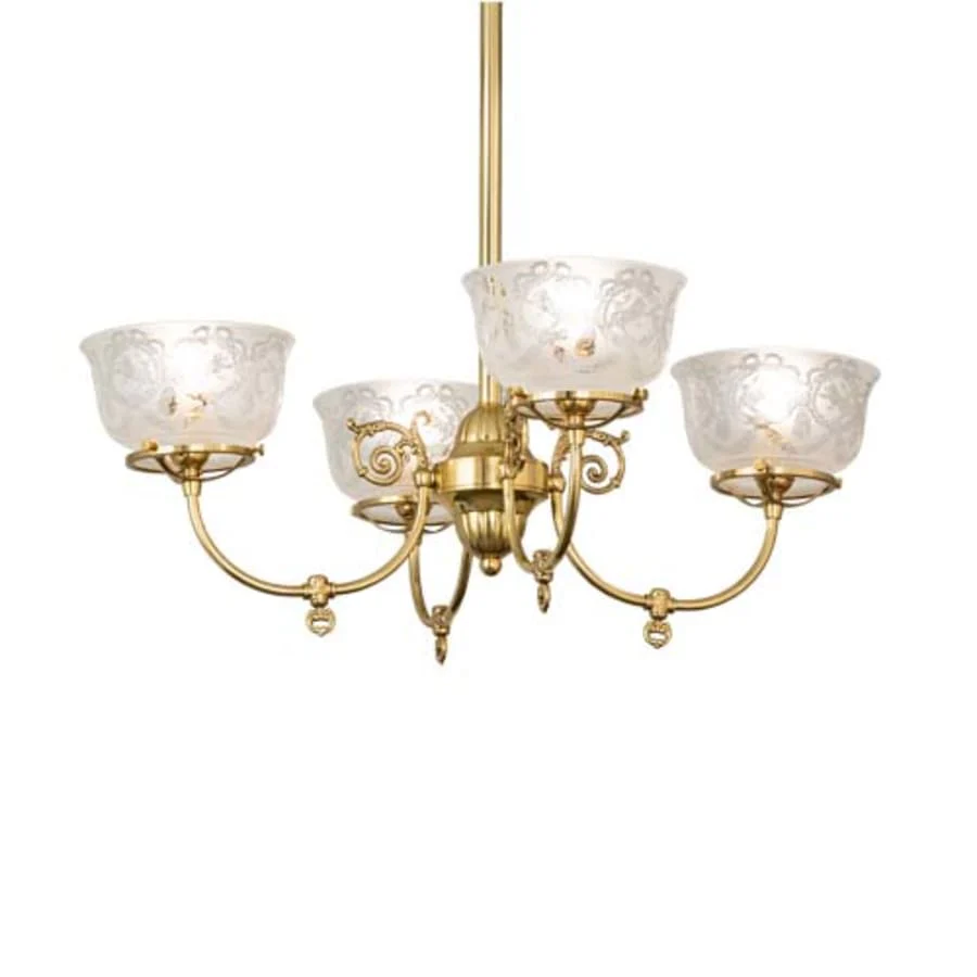 Meyda Tiffany Revival Gas and Electric 4 Light 28" Wide Chandelier - Image 1