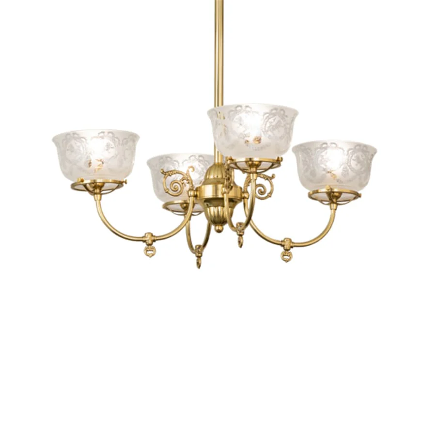 Meyda Tiffany Revival Gas and Electric 4 Light 28" Wide Chandelier - Image 2