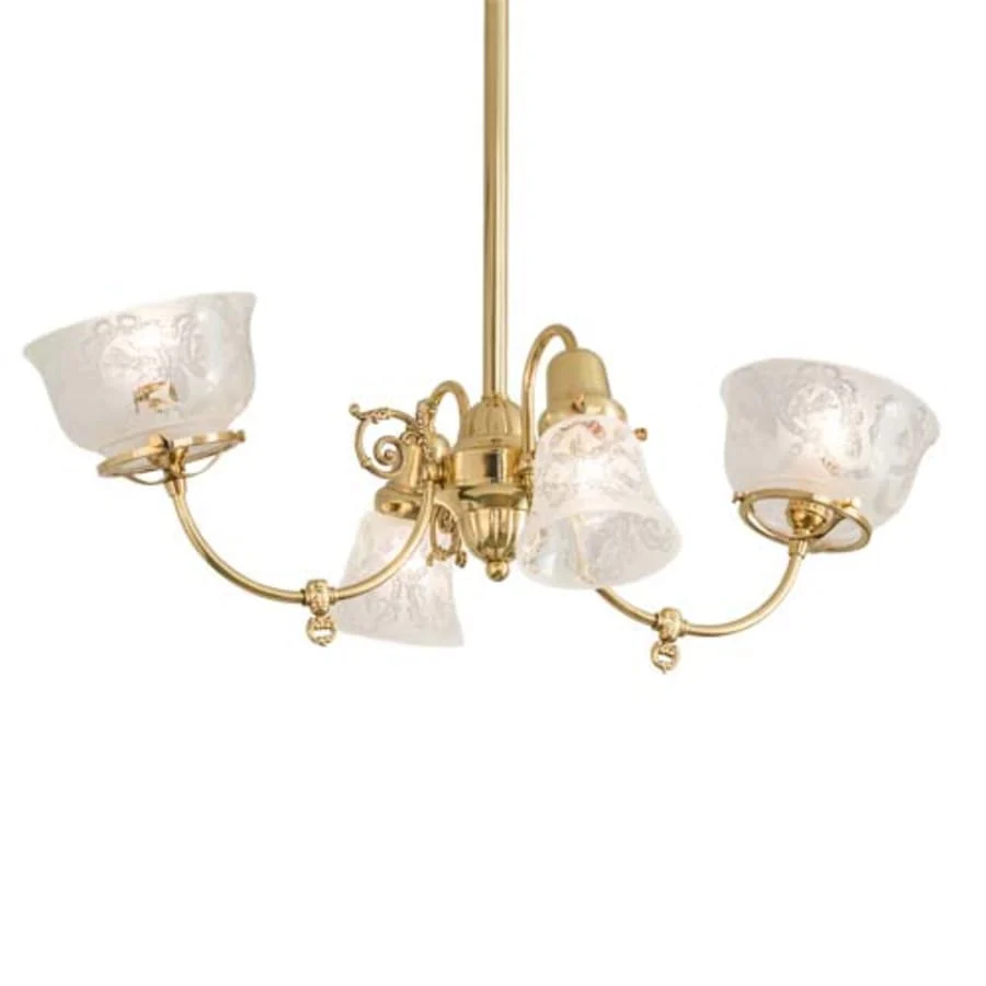 Meyda Tiffany Long Revival Gas and Electric 4 Light 22" Wide Chandelier - Image 1