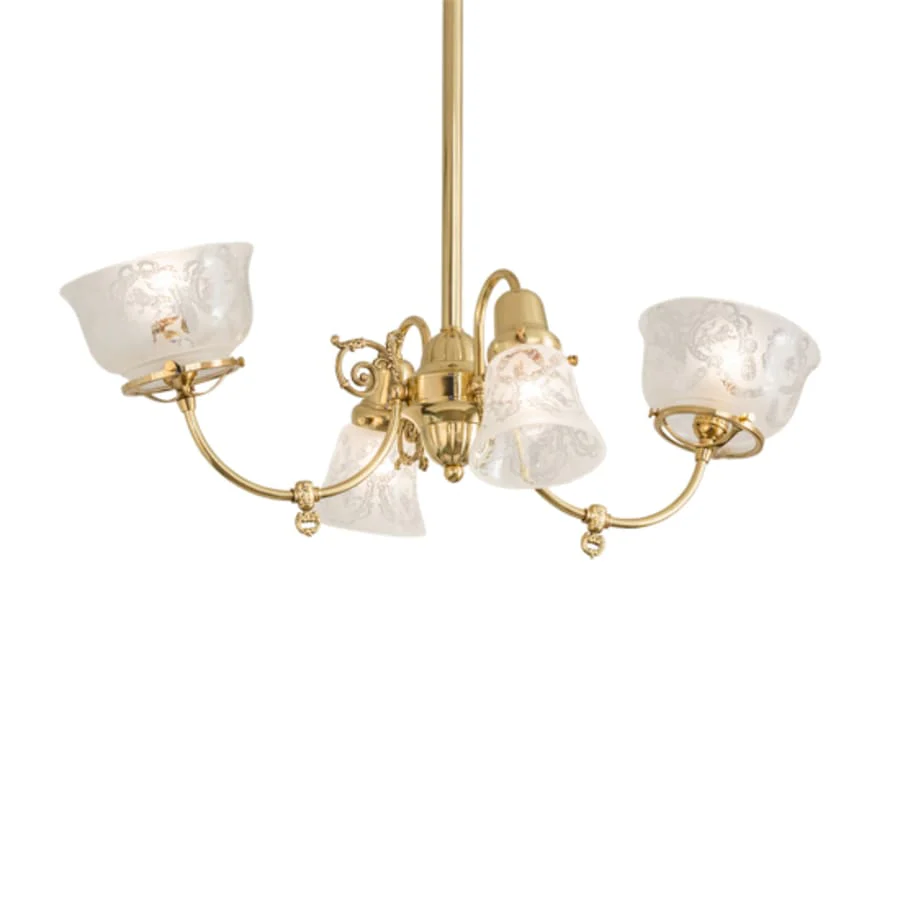 Meyda Tiffany Long Revival Gas and Electric 4 Light 22" Wide Chandelier - Image 2
