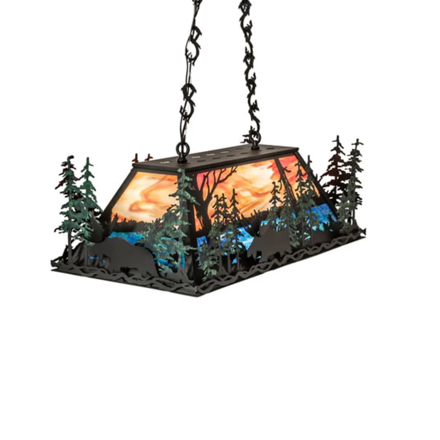 Meyda Tiffany 6 Light 36" Wide Abstract Linear Pendant - Image 1