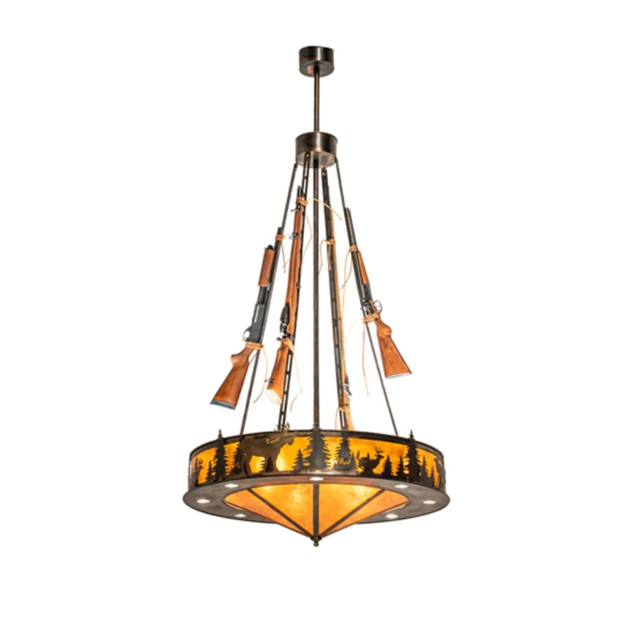 Meyda Tiffany 8 Light 48" Wide Abstract Pendant - Image 1
