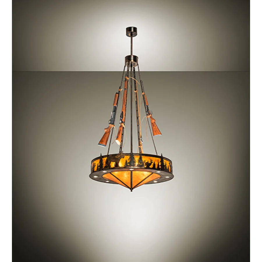 Meyda Tiffany 8 Light 48" Wide Abstract Pendant - Image 3
