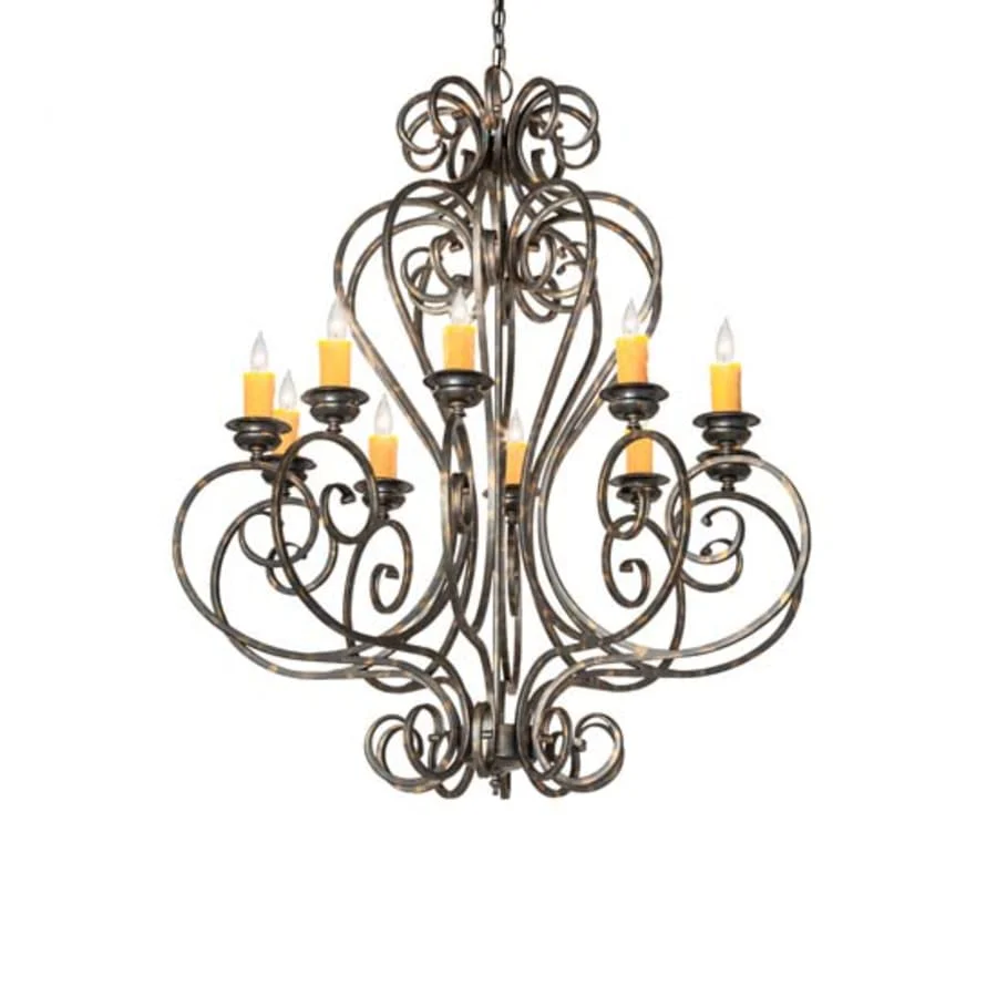 Meyda Tiffany Fernando 10 Light 42″ Wide Taper Candle Style Chandelier
