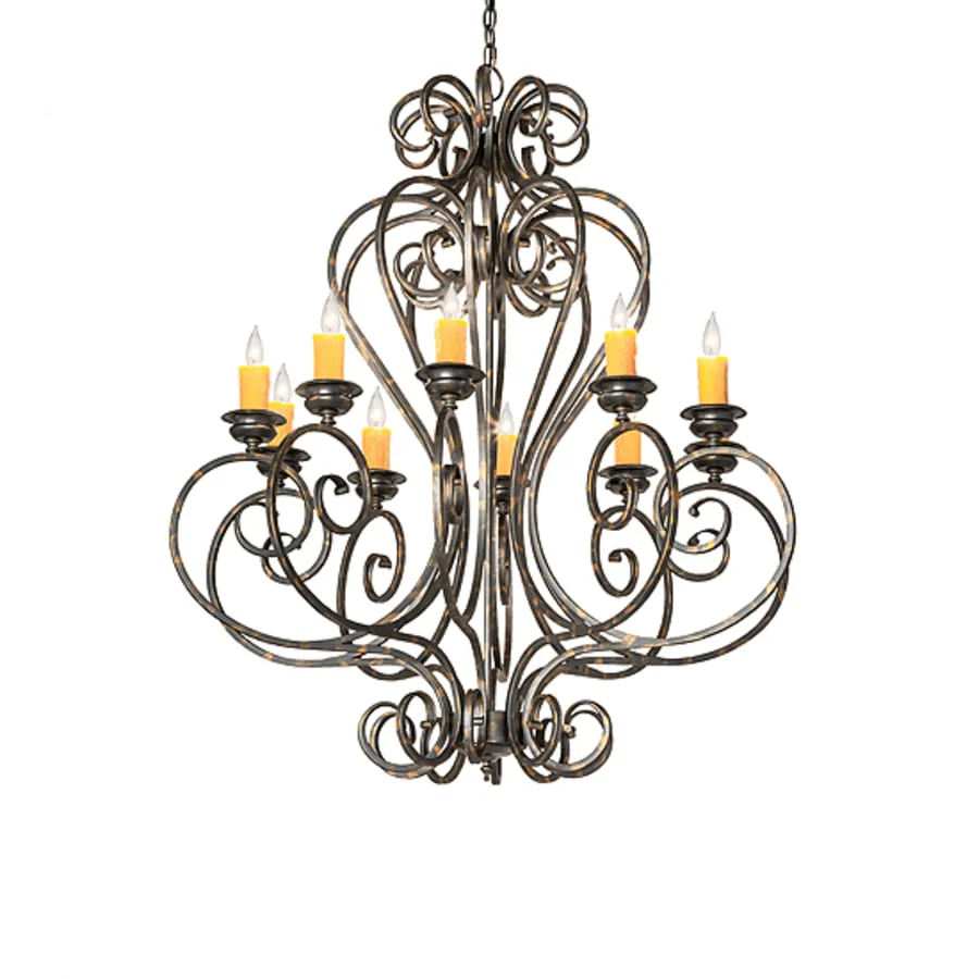 Meyda Tiffany Fernando 10 Light 42" Wide Taper Candle Style Chandelier - Image 2