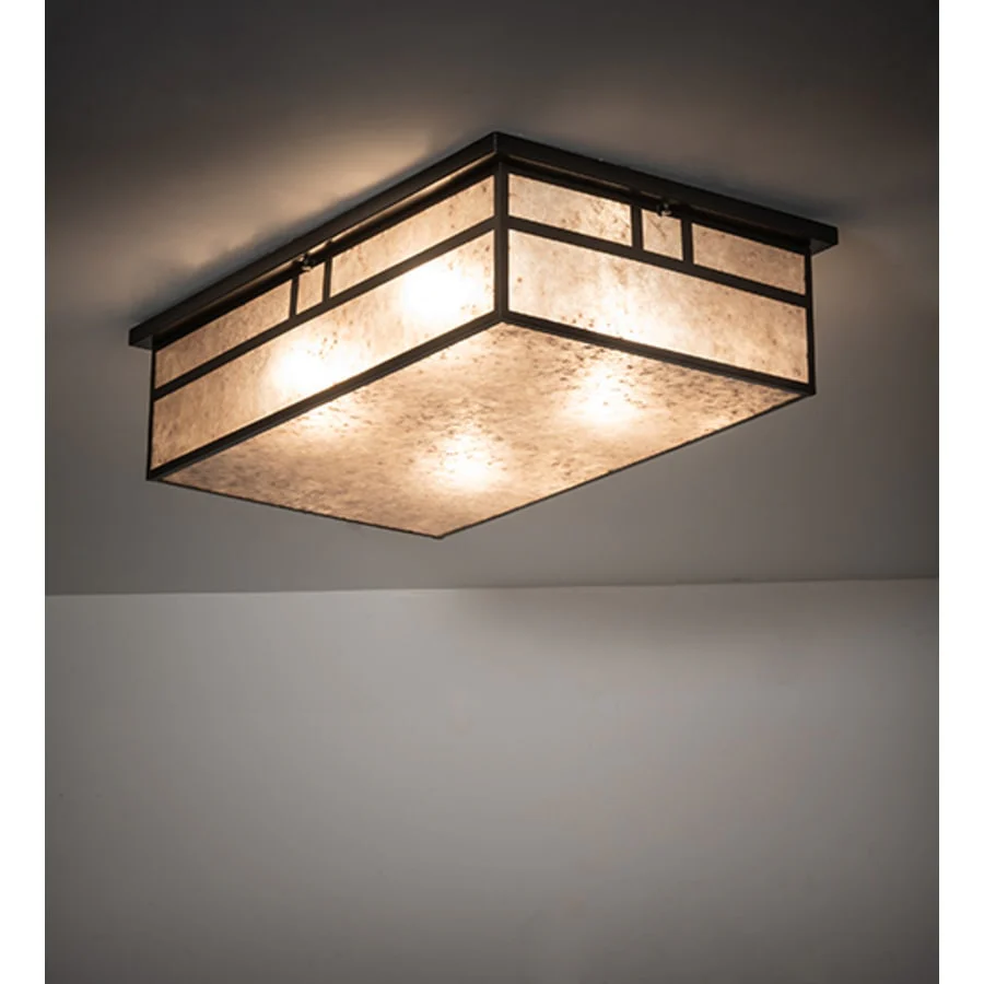 Meyda Tiffany Hyde Park Double Bar Mission 4 Light 36" Wide Flush Mount Ceiling Fixture - Image 2