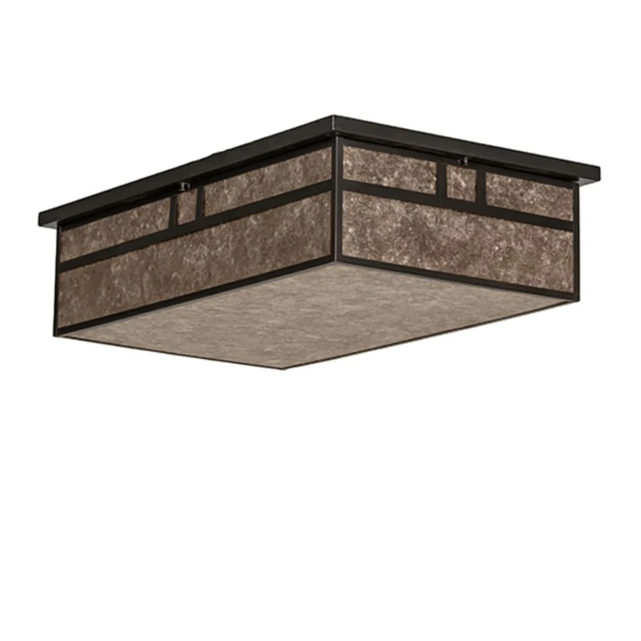 Meyda Tiffany Hyde Park Double Bar Mission 4 Light 36" Wide Flush Mount Ceiling Fixture - Image 3