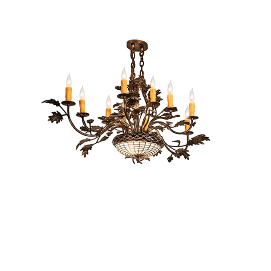 Meyda Tiffany Long Greenbriar Oak 10 Light 24" Wide Taper Candle Style Chandelier - Image 2