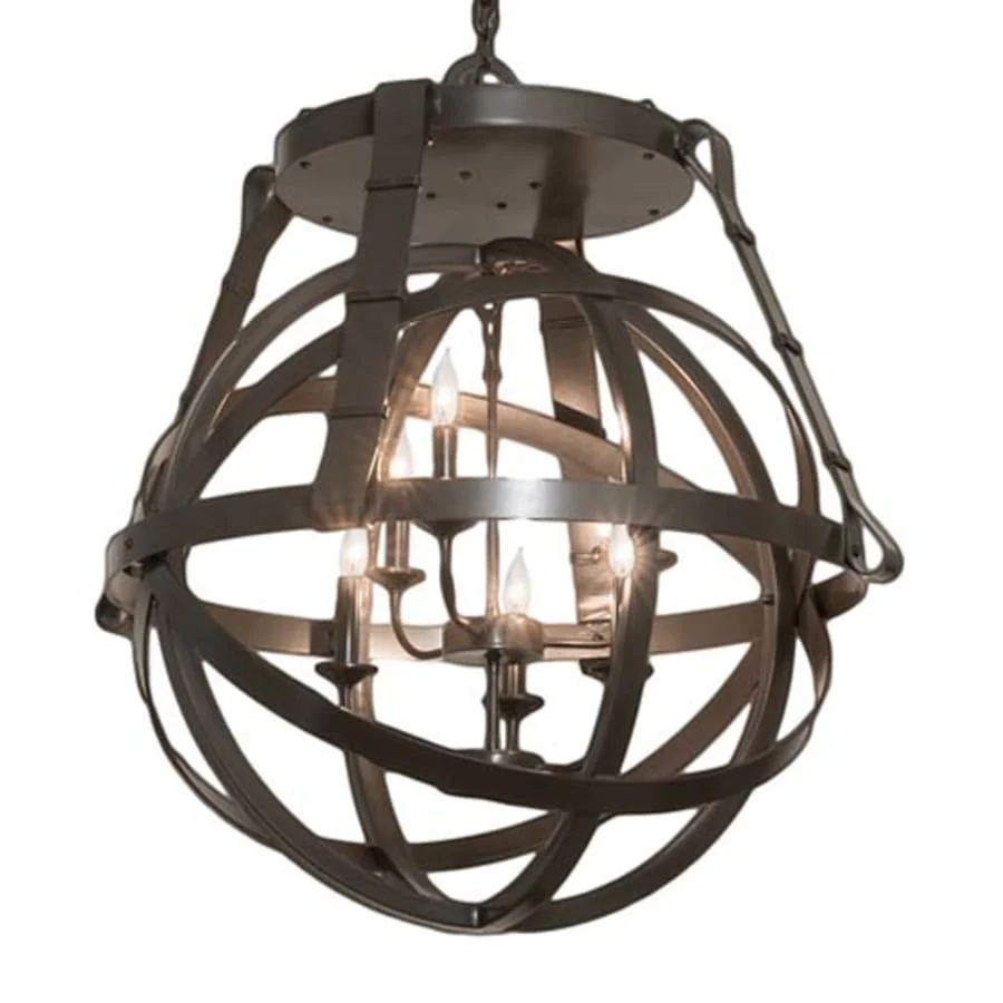 Meyda Tiffany Gimbal Grinado 6 Light 32" Wide Taper Candle Style Chandelier - Image 1